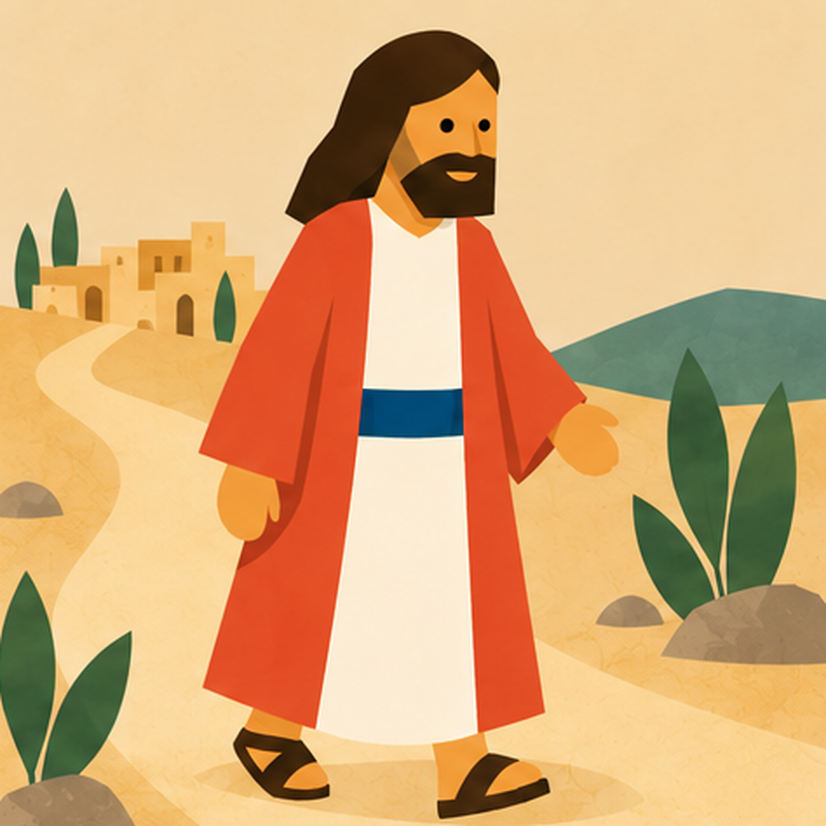 Bartimaeus Encountering Jesus story block artwork side 1