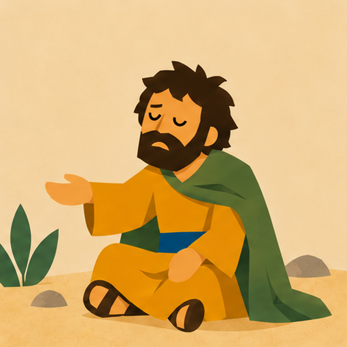 Bartimaeus Encountering Jesus story block artwork side 2