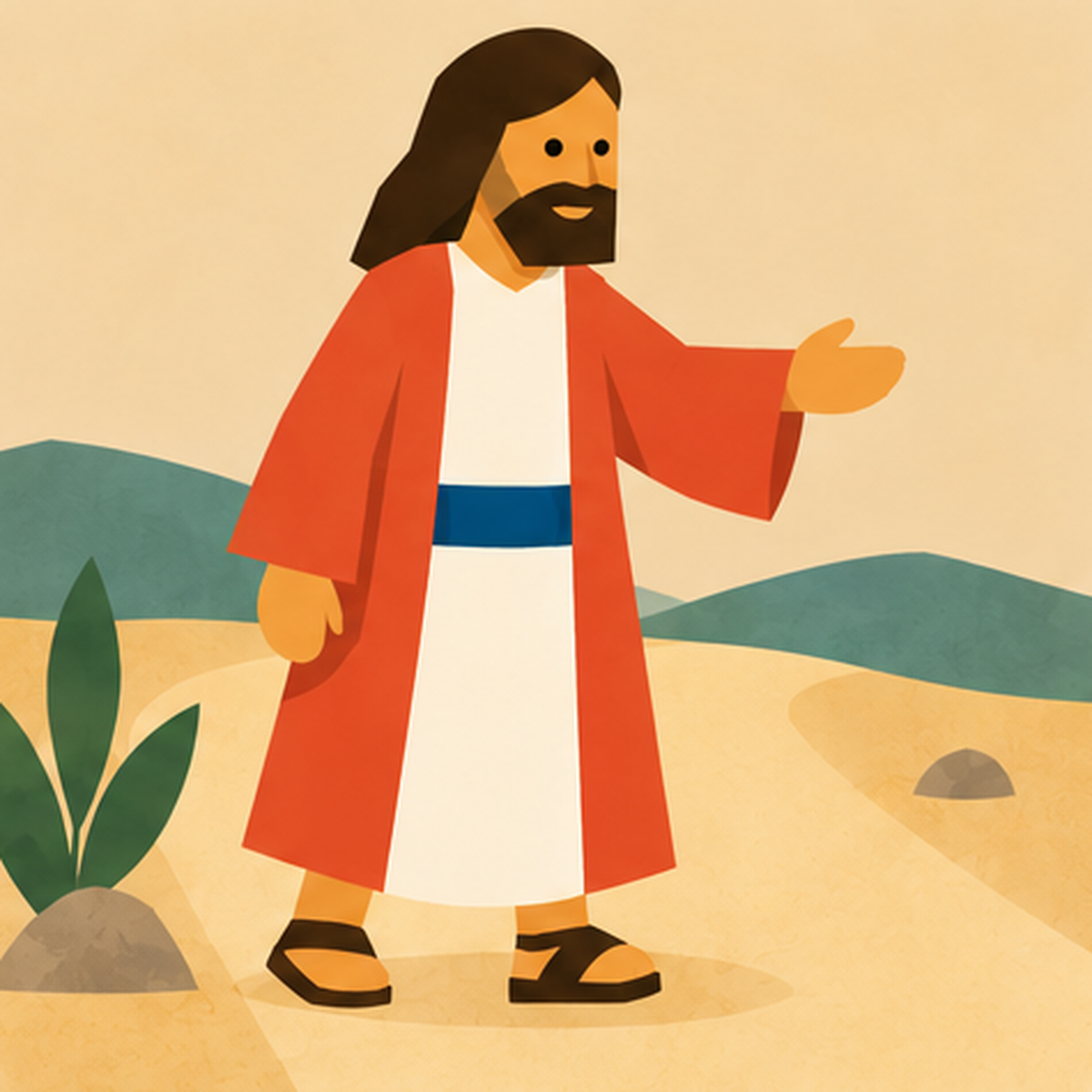 Bartimaeus Encountering Jesus story block artwork side 4