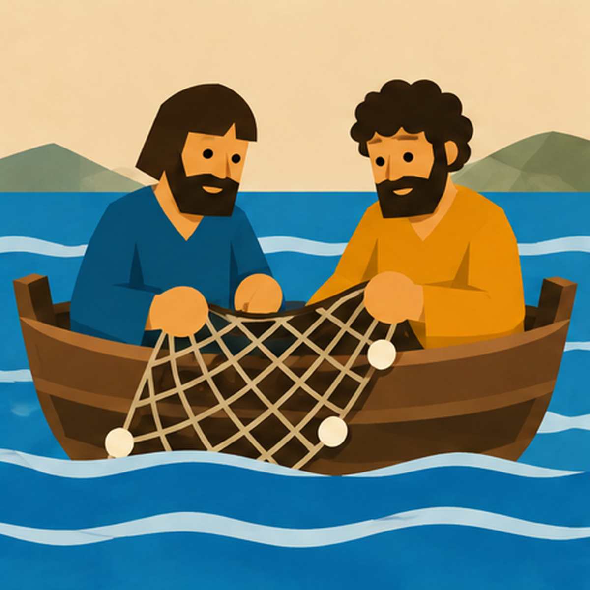 Jesus Calls the Fishermen Encountering Jesus story block artwork side 4