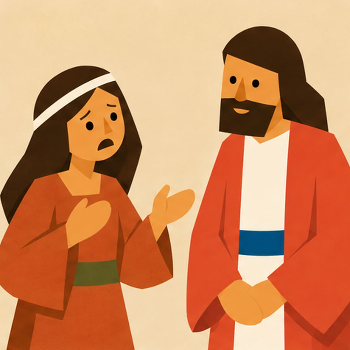 Lazarus Encountering Jesus story block artwork side 2