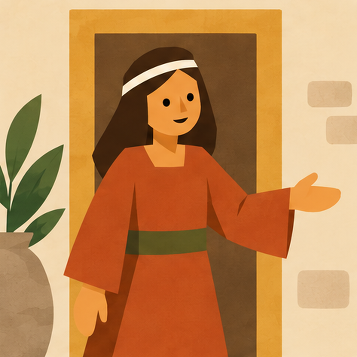 Mary & Martha Encountering Jesus story block artwork side 1