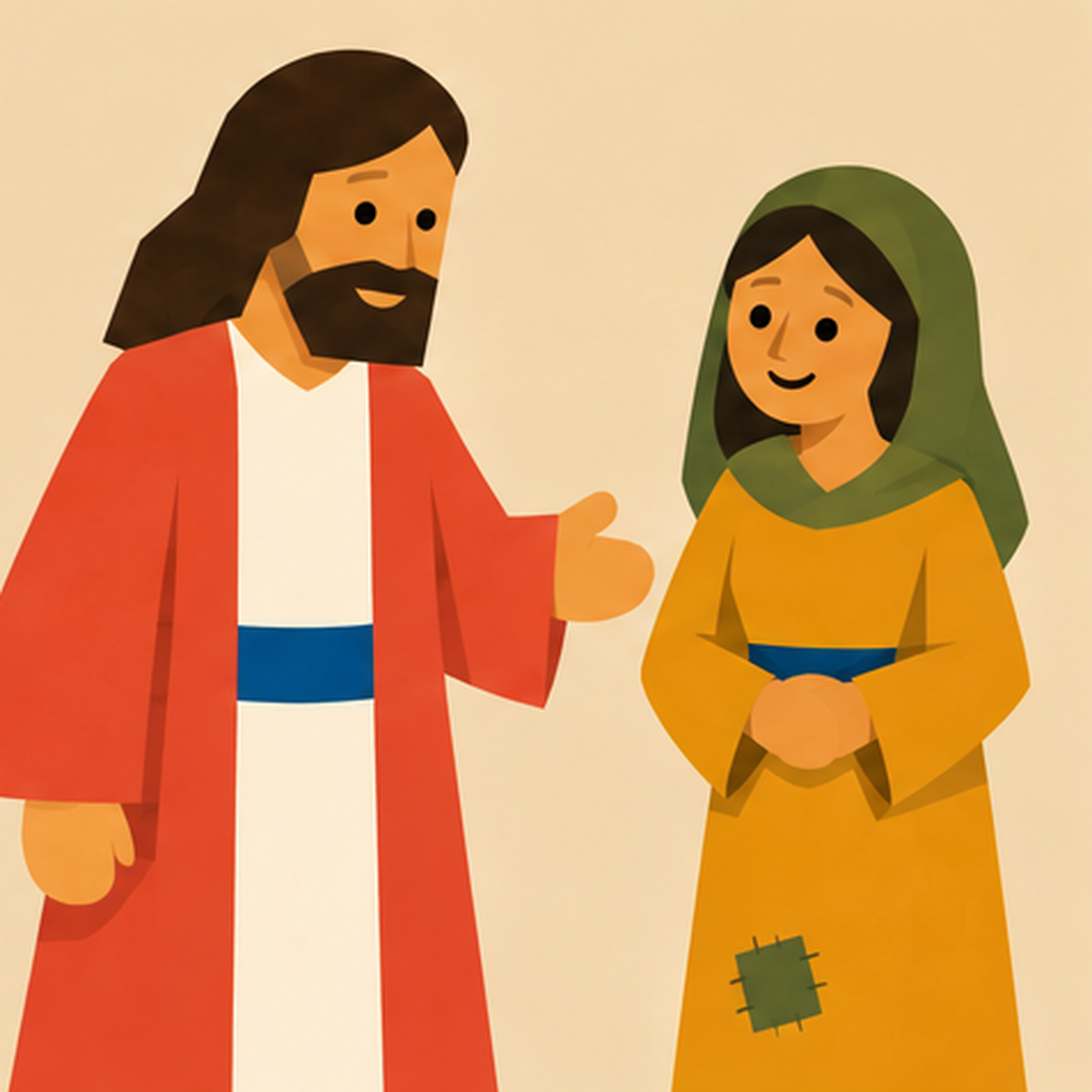 The Woman Who Touched Jesus Encountering Jesus story block artwork side 6
