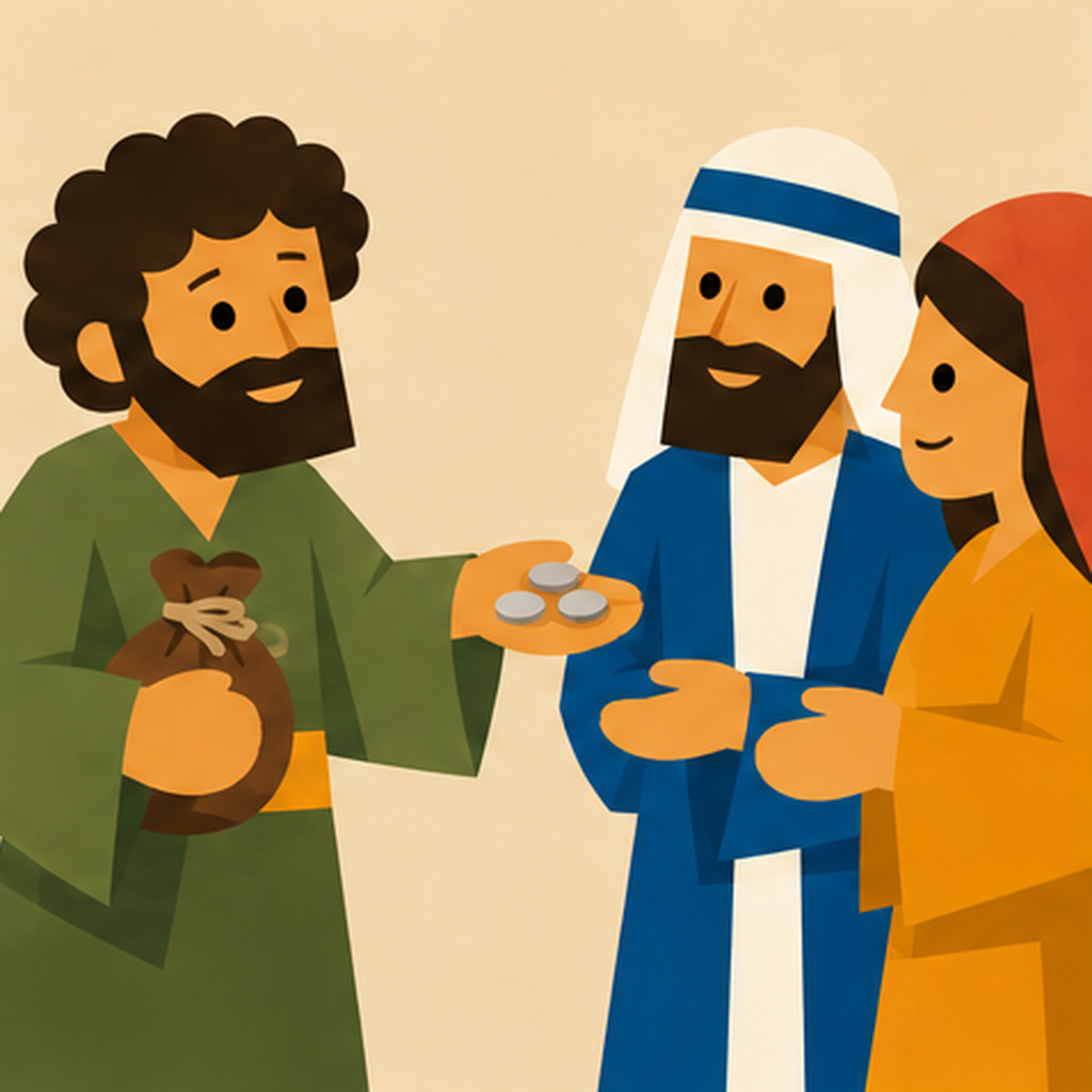 Zacchaeus Encountering Jesus story block artwork side 5