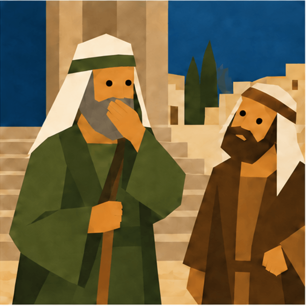 Elizabeth & Zechariah Nativity story block artwork side 5