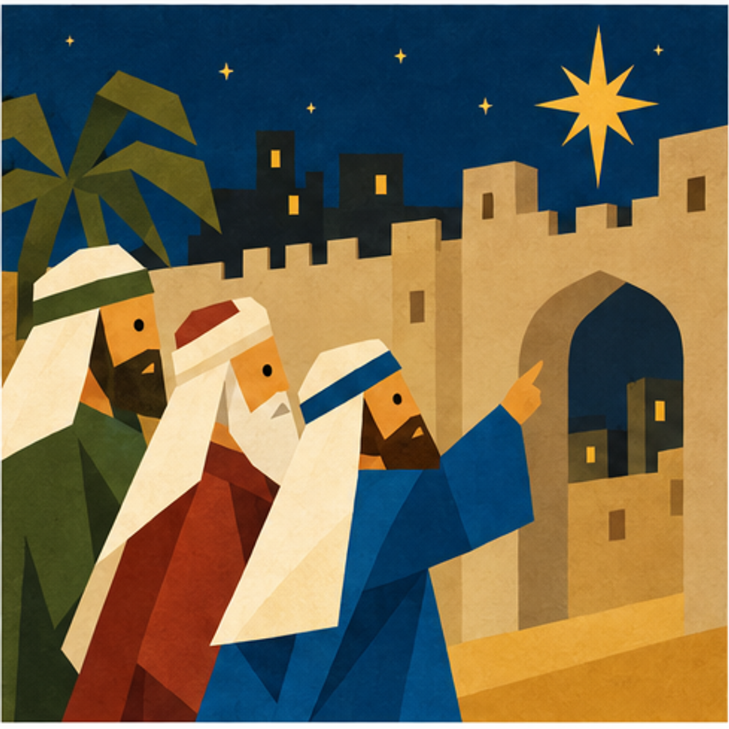 Magi & Herod - Part 1 Nativity story block artwork side 1
