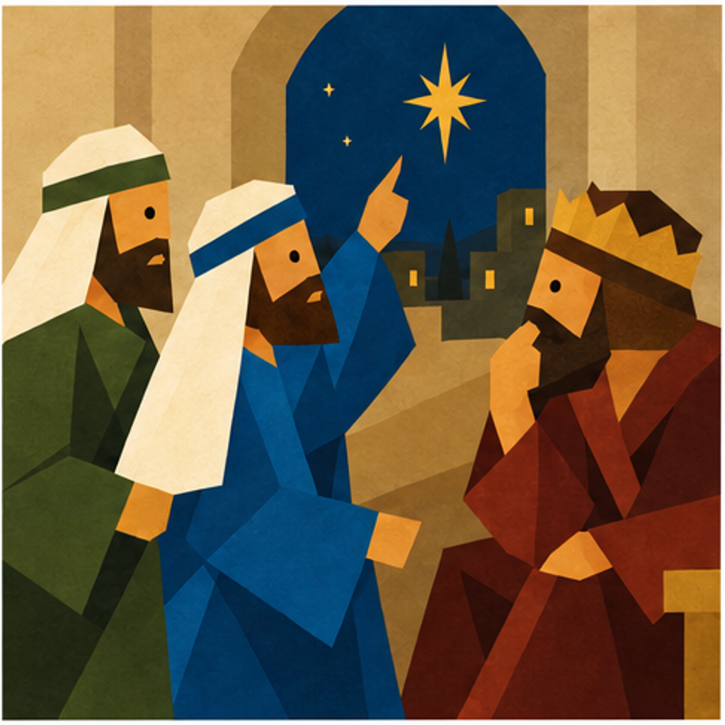 Magi & Herod - Part 1 Nativity story block artwork side 5