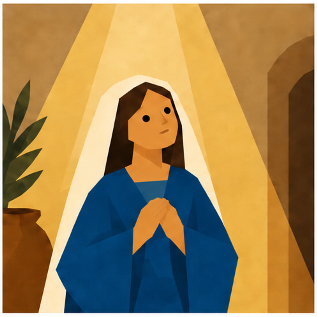 Mary Nativity story block artwork side 5