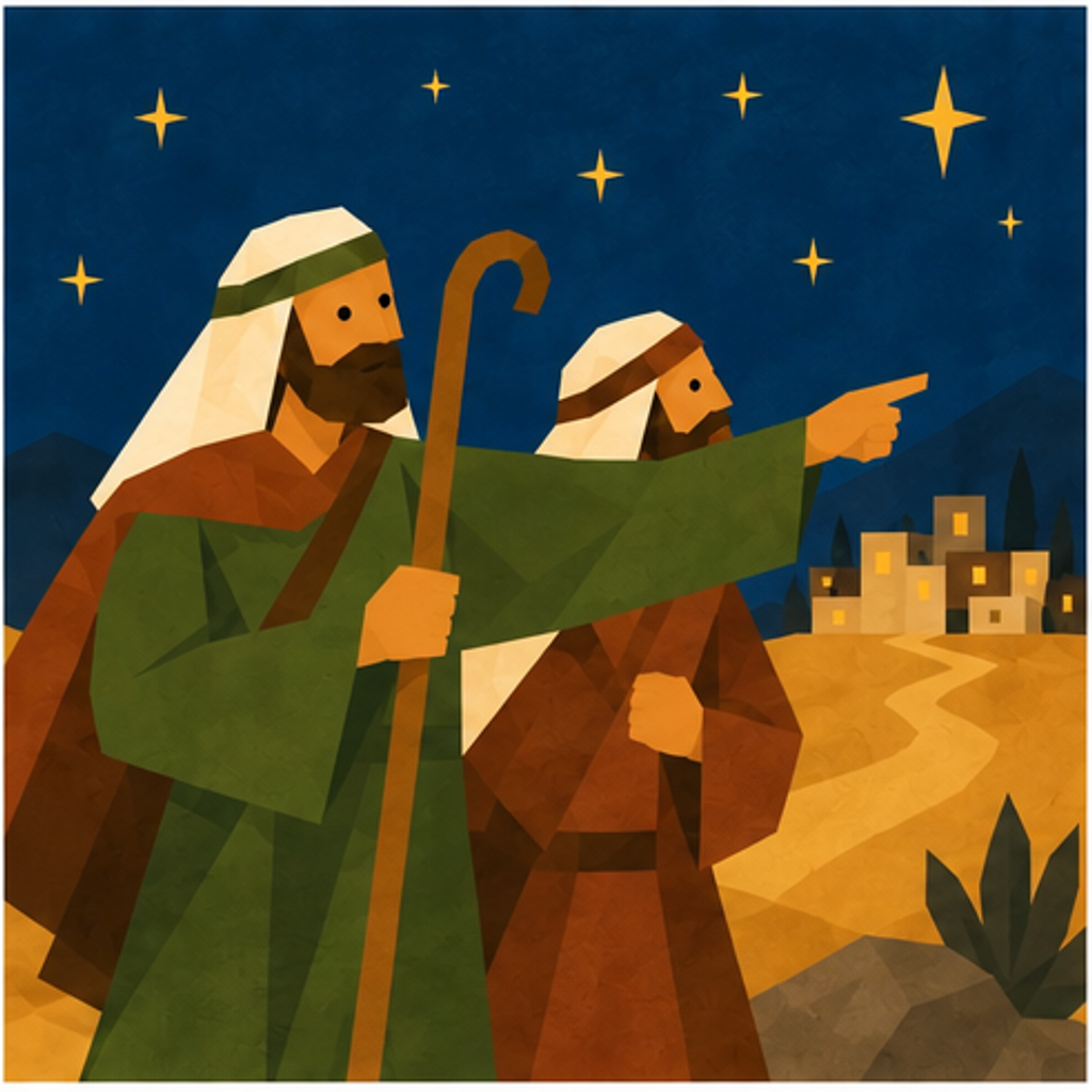 Shepherds Nativity story block artwork side 1