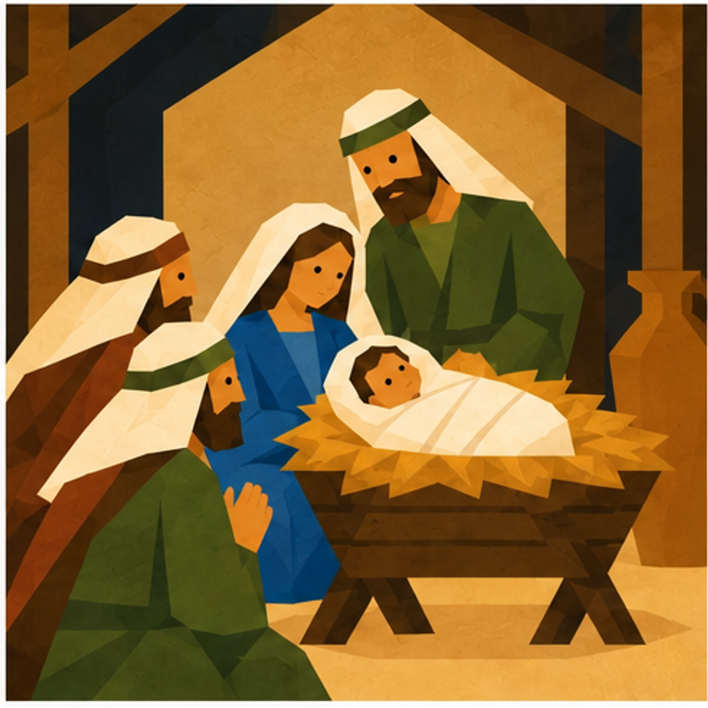 Shepherds Nativity story block artwork side 3