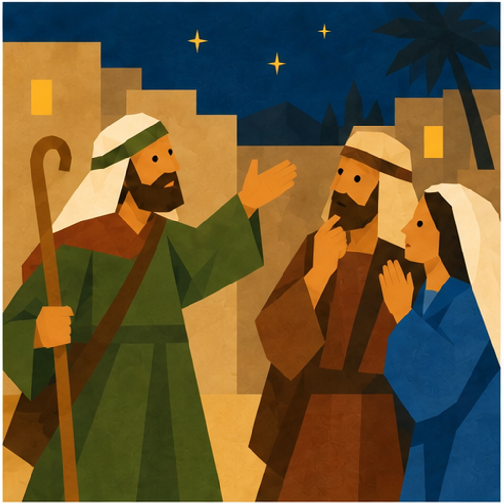 Shepherds Nativity story block artwork side 4