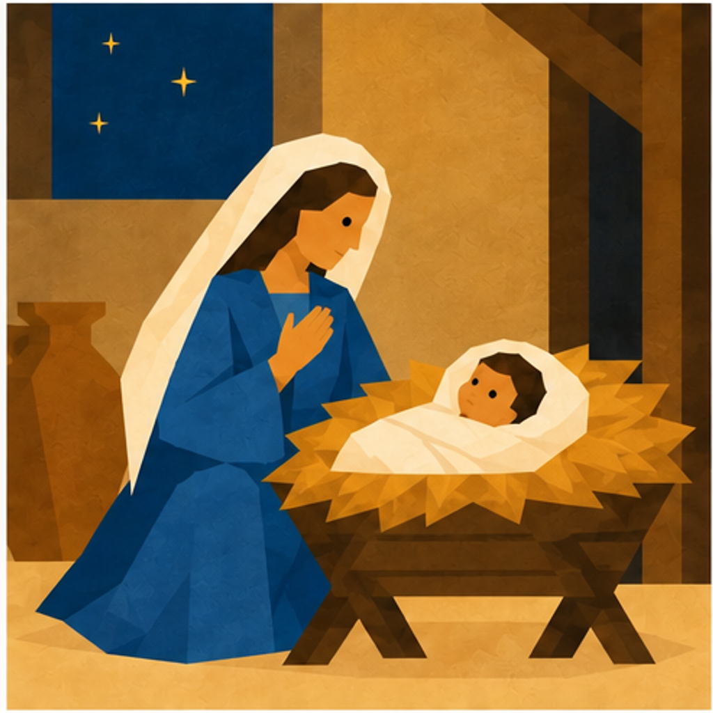 Shepherds Nativity story block artwork side 5