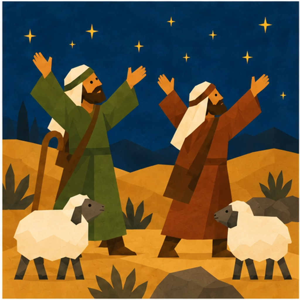 Shepherds Nativity story block artwork side 6